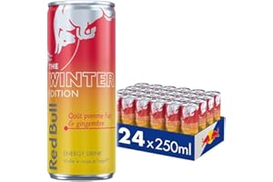 Red Bull, boisson énergisante, The Winter Edition, Goût Pomme Fuji Gingembre, 24x250ml