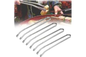 HOIDOKLY Lot de 4 pinces réversibles pour la cuisson des saucisses grillées - Pinces à saucisses grillées - Avec roulettes lisses sur le dessus - Pince à viande pour la cuisine