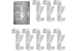 GEFIRE 8 Pezzi Ganci Termoarredo Bagno Appendino per Termoarredo Appendi Asciugamani Bagno per Tutti I Radiatori Standard (Trasparente)