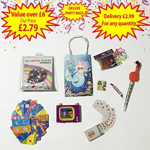 Children's Kids Boys And Girls Unisex Deluxe Complete Party Bags For Kids.Goody Loot Bags For Boys And Girls (Girls3-7)