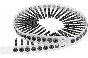 SCREW REBEL Magazinierte Schnellbauschrauben Grobgewinde 3,9 x 25 mm - 1.000 Stück, Magazinschrauben, PH2