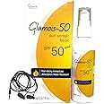 GLAMOIS-50 SUN SCREEN LOTION SPF 50+++ NON-STICKY IMMEDIATE ABSOEPTION, WATER RESISTANT FREE EAR PHONE P 1