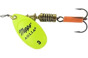 MEPPS Spinner aglia cuillère de pêche jaune fluo taille spinner