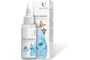 HEALTHY PETS HIGHEST QUALITY INGREDIENTS Pet Eye Drops for Dogs & Cats – Gentle Eye Cleaner for Irritation, Itchy Eyes & Tear Stains – Soothing, Non-Irritating Daily Eye Care Solution