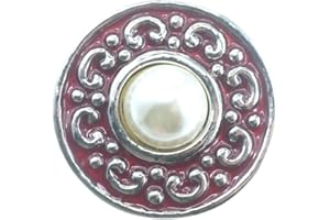 ‎CREATIVE-BEADS Creative-Beads Click-it Button, Charm, Druckknopf, Perle 18mm, f. Armbänder, Gürtel etc., rot