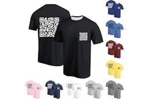 TTNTTR Qr Code Fuck-You T-Shirts Herren Damen Lustig Scannable Tshirt Freizeit Baumwolle Basic Shirt Humorous Hidden Message Oberteil Frecher Style mit Botschaft Tops Teenager Mädchen Unisex
