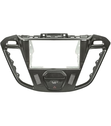 Doppel-DIN Radioblende + ISO Adapter + Warnblinkerschalter + Fakra Antennenadapter Für Ford Transit Custom (ab 11/2012)