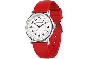 GOLDEN HOUR Montre D'infirmière étanche pour Professionnels de la Médecine, étudiants, Femmes et Hommes – Cadran Lumineux Facile à Lire, 24 Heures avec Aiguille des Secondes