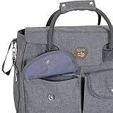 LCP Kids grosse Baby Wickeltasche RIO mit Wickelunterlage vielen Fächern Thermo Flaschenwärmetasche und Universal Haken als Kinderwagen Befestigung für unterwegs - 7