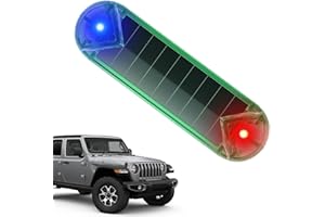 VIRTCOOY Spia solare antifurto per auto | Luce LED simulata per allarme solare per auto,Allarme fittizio simulato per energia solare per auto,Luce antifurto solare per auto,moto,bicicletta,lampada finta autoad