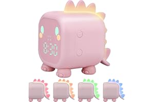 ‎POTUOPY Potuopy Wecker Kinder Digital für Jungen Mädchen, Dinosaurier Kinderwecker Digitaluhr mit Licht Snooze Alarm Countdown Lautstärke Einstellbar Kinder Wecker