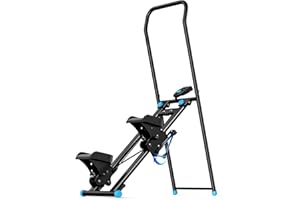 MERACH Stair Stepper for Home Gym Exercise, Compact Foldable Stair Master for Daily Cardio Workout, Stair Climber with 2 Level Resistance, Adjustable Pedals