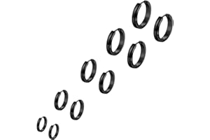 Bo Win 5 Paar Ohrringe Creolen aus Edelstahl für Herren Damen