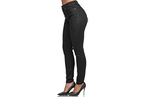 Tazzio Jeans da donna a vita alta, in denim, slim Skinny Fit, pantaloni elasticizzati F107