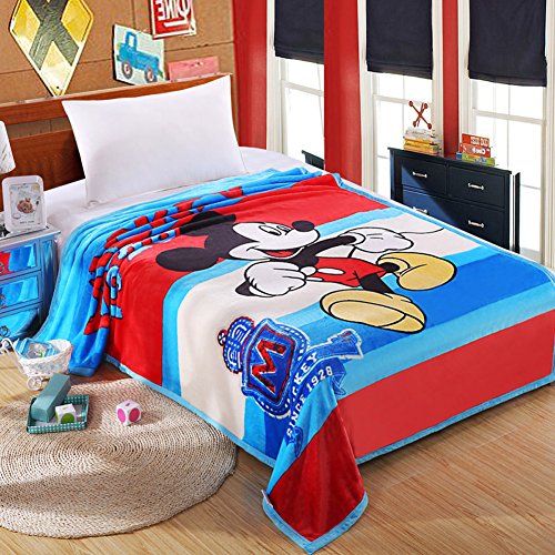 Bedding Extra Soft Coral Fleece Blanket Lightweight Thickening Throw/Bed Blanket Cartoon Blanket Mickey Mouse
