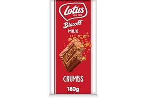 Lotus Barretta di cioccolato al latte con Biscoff Crumbs, 180g