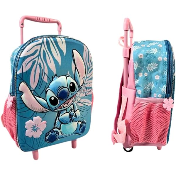 mybagstory - sac à dos pour fille Stitch – Rose - Enfant - Ecole - Maternelle - Garderie - Crèche - Cartable Fille - Taille 29 cm - Bretelles réglables - Idée Cadeau, Stitch - Rose, Enfant