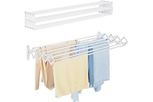 Shrivee Tendedero de Pared Extensible para Interiores y Exteriores, lavandería, baño, balcón (60 cm)