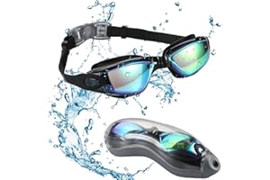 cotton yangda Swimming Goggles, Swimming Goggles for Men Women Adults - Anti Fog Swim Goggles with Uv Protection, Clear Vision, No Leaking Silicone Cushion
