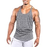 Agilelin Canottiera Uomo Palestra Allenamento Canotta Bodybuilding da Ginnastica ad Asciugatura Rapida