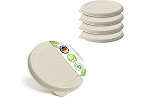 FALKENHORN BIO Dosendeckel – 5x Klein (73 mm) mit Lasche – für Konservendosen 200g/400g – Creme – BPA-frei, nachhaltig, spülmaschinengeeignet – aus Zuckerrohr – Made in Germany