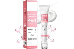 HOUSN Crème contour des yeux anti-âge avec 10 % d'acide hyaluronique, 5 % de nicotinamide, 30 % de rétinol, 10 % de vitamine C pour poches sous les yeux, ridules, cernes et rides, soin raffermissant, 20 g