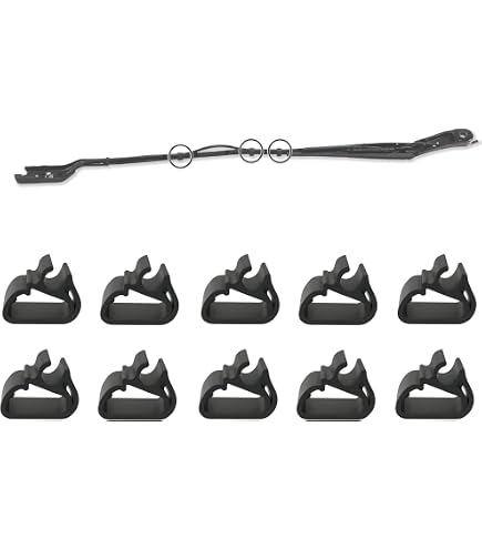 Clips Essuie-glace Pour Peugeot 3008 5008 Citroën C5 DS7 - Lot De 6 Pièces | Fixation Tuyau Lave-glace