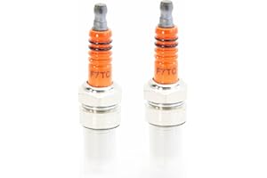 DROTAYARD 2X Replacement of F7TC Spark Plug for 168F 170 Generator Tractor, Rototiller Water Pump Go Kart Mini Bike Tillage Polishing Machine Replacement (Orange)