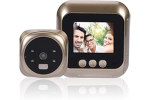 KAFUTY 2,4 Zoll HD Smart Türklingel Viewer Digitale Türspion Kamera TFT LCD Bildschirm 135° HD Weitwinkel mit IR Nachtsicht und 24 Stunden Überwachung EIN Knopf Kamera Elektronisches Katzenaugen