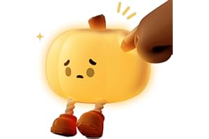 GIHIOUE Cute Pumpkin Silicone Night Light, Kids Night Light, Nursery Lamp, Bedside Lamp Nursery Nightlight Dorm Decor Cute Led Lamp, Halloween Decor Toy for Woman and Kids