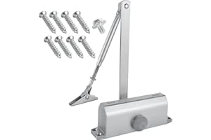 SENENQU Ferme-porte Hydraulique Automatique, (45-65kg) Réglable Groom Fermeture Porte, Ferme Porte Automatique Ideal Pour Commercial et Résidentiel Porte