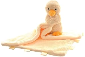 Ziggle Baby Comforter for Newborns | Soft Duck Baby Plush Blanket Toy | Newborn Essentials and Duck Blanket Gift | New Baby Boy or Girl Gift Idea | Eco Friendly | 30x30cm