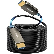 Thsucords Cavo HDMI In Fibra Ottica 8K – 50 Metri, HDMI 2.1, 48 Gbps, 8K@60Hz / 4K@120Hz, HDR, EARC