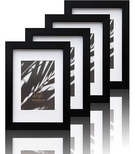 A4 Bilderrahmen Aus Aluminium - 21x29,7 Cm, Mit Passepartout Für A5, Gehärtetem Glas, Für Wand & Tisch