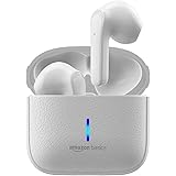 Amazon Basics True Wireless in-Ear Earbuds with Mic, 10MM Dual Drivers, Up to 56ms Low Latency, IPX5 Sweat & Water Resistant,