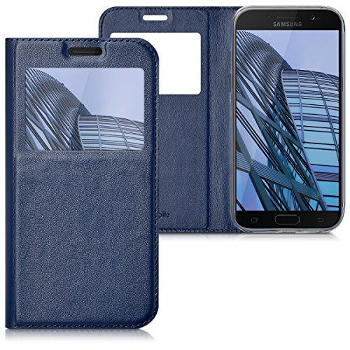 kwmobile Funda para Samsung Galaxy A5 2017 - Carcasa de Cuero sint tico con Ventana - Case con Solapa Azul Oscuro reviews kwmobile Funda para Samsung Galaxy A5 2017 - Carcasa de Cuero sint tico con Ventana - Case con Solapa Azul Oscuro