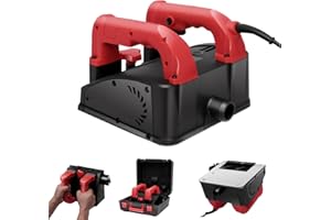 POYUJKYHR Betonfräse 1200W 4000UPM Walzenfräse Sanierungsfräse Putzfräse 26 Wolframstahl-Klingen Mauerfräse Betonschleifer Walzen Schleifer Verstellbare Hobeltiefe 0.04-0.16 Für Wände, Decken, Boden