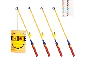 Heelay® 4 LED Laternenstab Electric 40cm für St Martin, Elektronischer Lantern Rods Stab Laternenumzüge Halloween Zauberstäbe für Kostüme für Kinder Party Kostümpartys