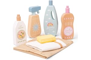 New Classic Toys Ensemble de détergents de Nettoyage pour Bois, 18370, Wood-Coloured