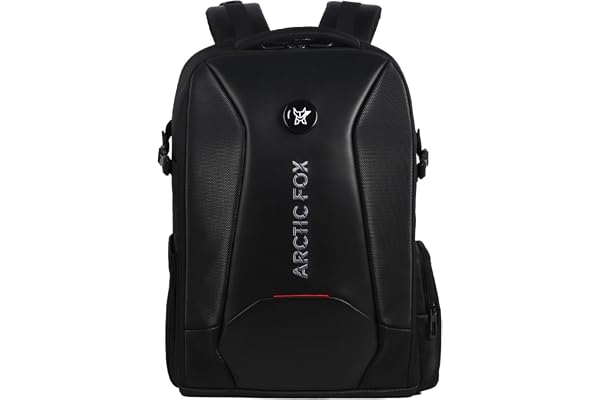 Arctic Fox Gadget Camera Backpack With 17 Inch Laptop And Tripod Holder, Black
