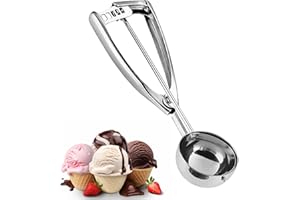 AEX Ice Cream Scoop with Easy Trigger 304 Stainless Steel Scoop for Ice Cream, Cookie, Meatball Scoop and Muffins Ice Cream Scooper (6cm)