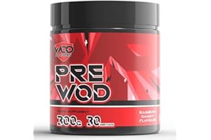 HELLENIA PRE WOD Pre Workout Supplement for Functional Fitness - 300g | Beta Alanine, Citrulline, Caffeine Pre Workout Supplement | Back by Athletes - Made in The UK by WOD Powders (Rainbow Candy)