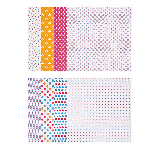 3 x Motivblock mit je 20 Blättern beidseitig bedruckt, Designpapier, Bastelpapier, Dekorpapier, 60 Blätter, 24 Designs - 3