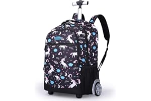 OLDPAPA Cartable à roulettes Baclpack École pour Les Garçons et Les Filles Sac à Dos Roulant Bagages Enfants Sac De Voyage pour Ordinateur Portable