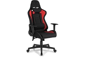 SENSE7 Spellcaster Silla de Juego, Tablero HDF, Negro/Rojo, Extra Size