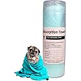 Aeolus 1pc 24 X 7 inches Dog Towel Ultra-Absorbent Suitable for Small, Medium Large Dogs and Cats, Green