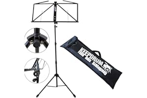 Keepdrum MUS3 BK - Atril para partituras (incluye bolsa de transporte), color negro