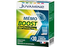 JuUVAMINE - Memo Boost Mémoire Concentration - 30 Comprimés à Avaler