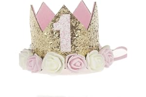 JMITHA Bébé Fête d'anniversaire Bandeaux de couronne bandeau de cheveux bébé fille avec fleur Photographie Belles Fleur Cheveux Accessoires Couronne Bande de cheveux (02)