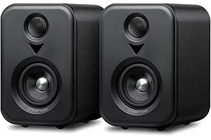 AIYIMA S400 3" Aktive Bluetooth Lautsprecher Boxen, 80W HiFi Stereo Regallautsprecher, Bluetooth 5.3, Optisch, USB, RCA, Sub-Out, 2.1 Aktive Lautsprecher für PC, TV & Heimkino - Schwarz